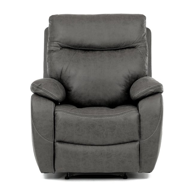 Relaxační polohovací TV křeslo NORBERT — látka, šedá, nosnost 150 kg