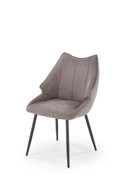 Jídelní křeslo KORFU — kov, látka, šedá