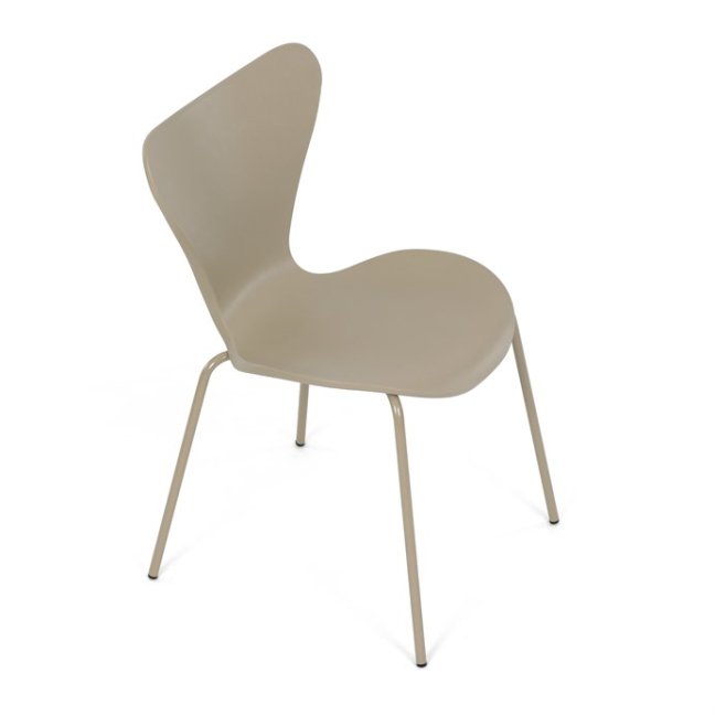 Jídelní židle VERN — kov, plast, cappuccino