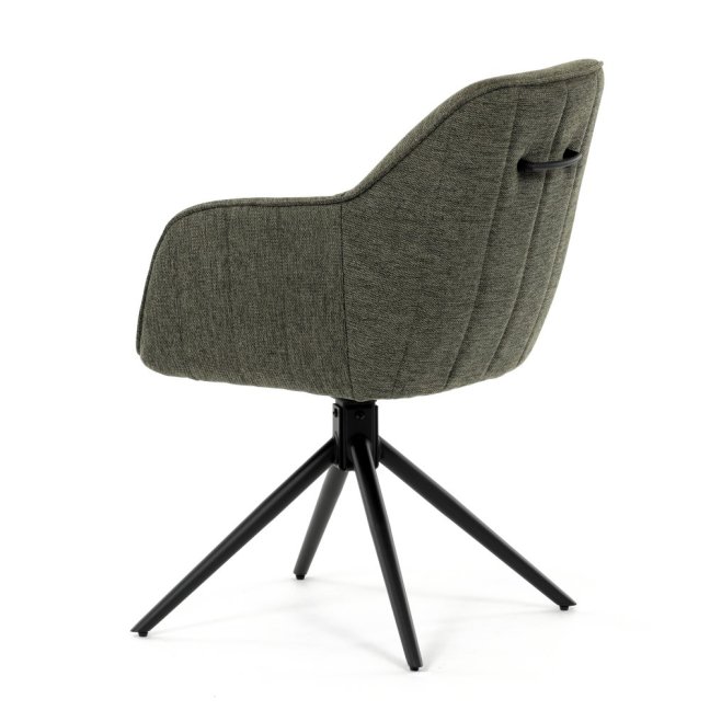 Jídelní otočná židle SCARA — kov, látka, více barev