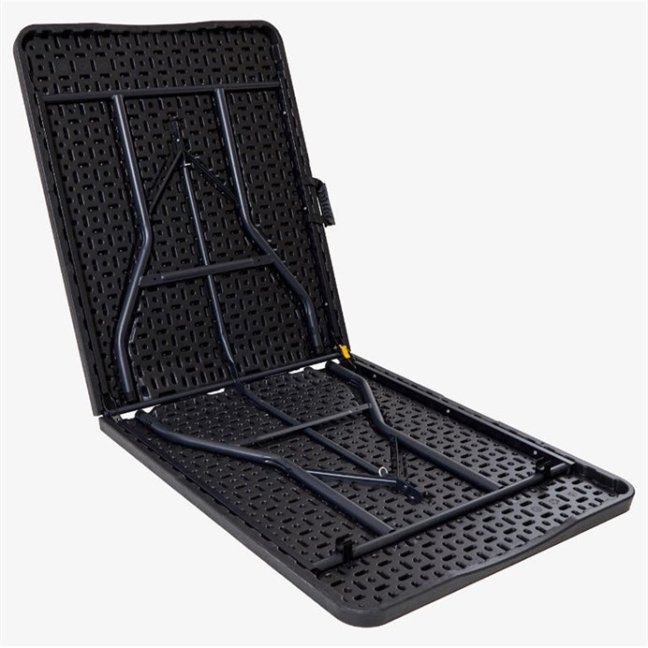 Zahradní skládací stůl AKITA — 180x74 cm, kov, plast, černá