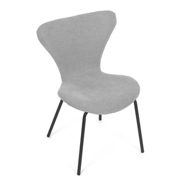 Jídelní židle JULES — kov, látka, více barev - Barevné varianty jídelní židle JULES: Světle šedá