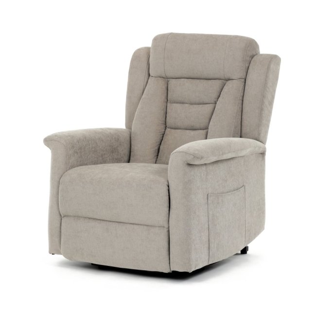 TV křeslo SARGON s elektrickým polohováním — 2 motory, látka, béžová