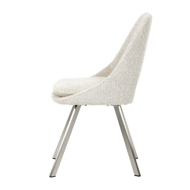 Jídelní židle TALISE — kov, látka, stříbrná / více barev