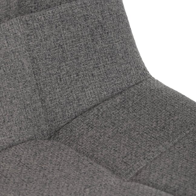 Jídelní židle KLAUDIUS — kov, látka, černá / šedá, nosnost 150 kg