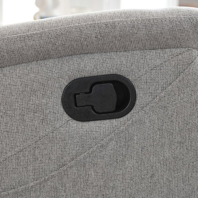 Relaxační polohovací TV křeslo ASTER — látka, světle šedá