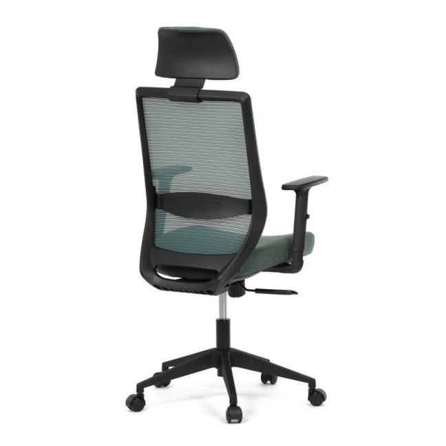 Kancelářská ergonomická židle SENA — látka, černá / zelená