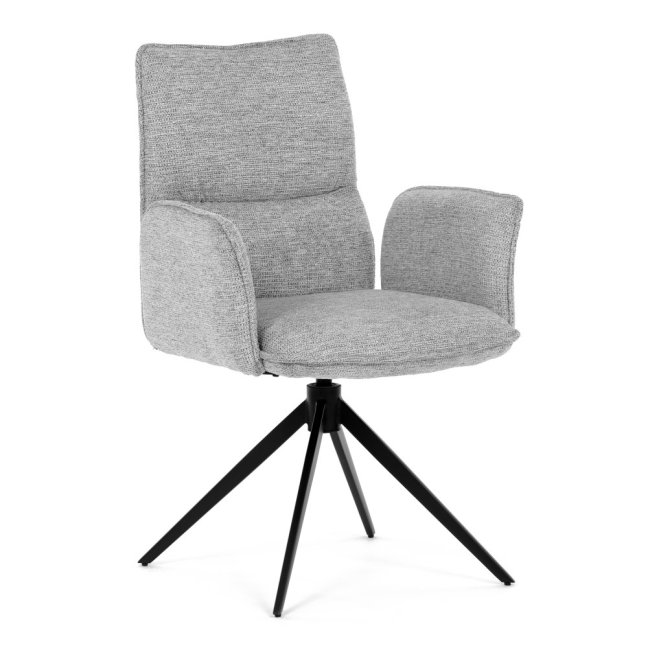 Jídelní otočné křeslo AMALI — kov, látka, více barev