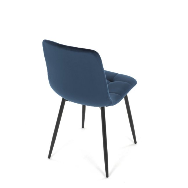 Jídelní židle THEO II — kov, samet, více barev - Barevné varianty židle THEO II: Modrá