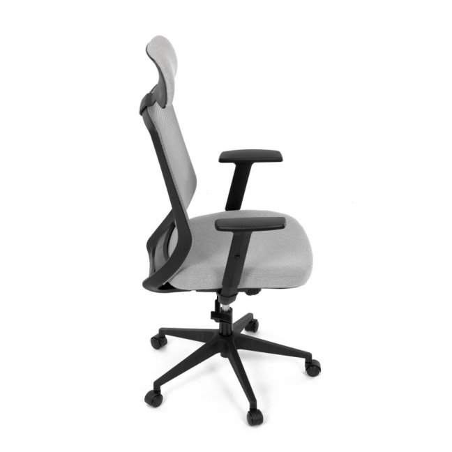 Kancelářská ergonomická židle SENA — látka, černá / šedá