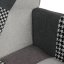 Houpací křeslo FABIAN II — látka, černobílý patchwork