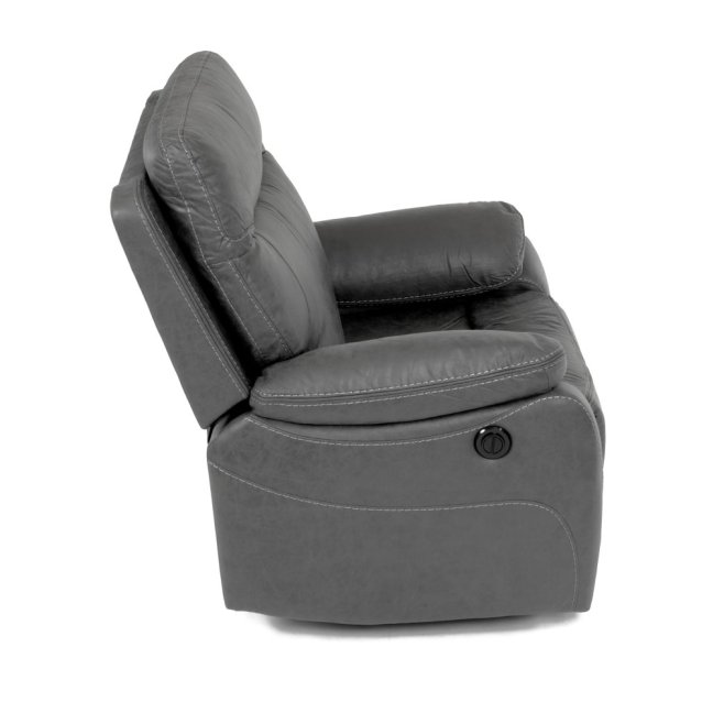 Relaxační křeslo BENNY s elektrickým polohováním — látka, šedá
