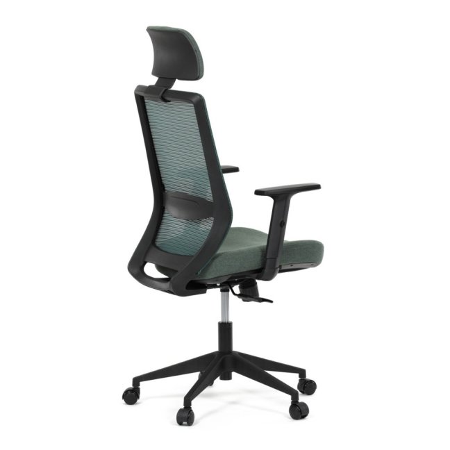 Kancelářská ergonomická židle SENA — látka, černá / zelená