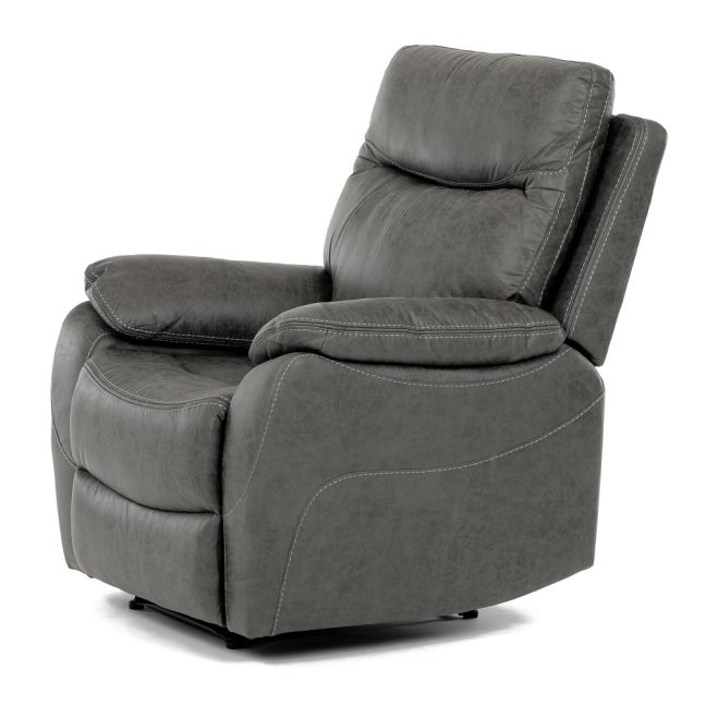 Relaxační polohovací TV křeslo NORBERT — látka, šedá, nosnost 150 kg