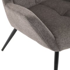 Relaxační křeslo ušák QUEEN — látka, šedá