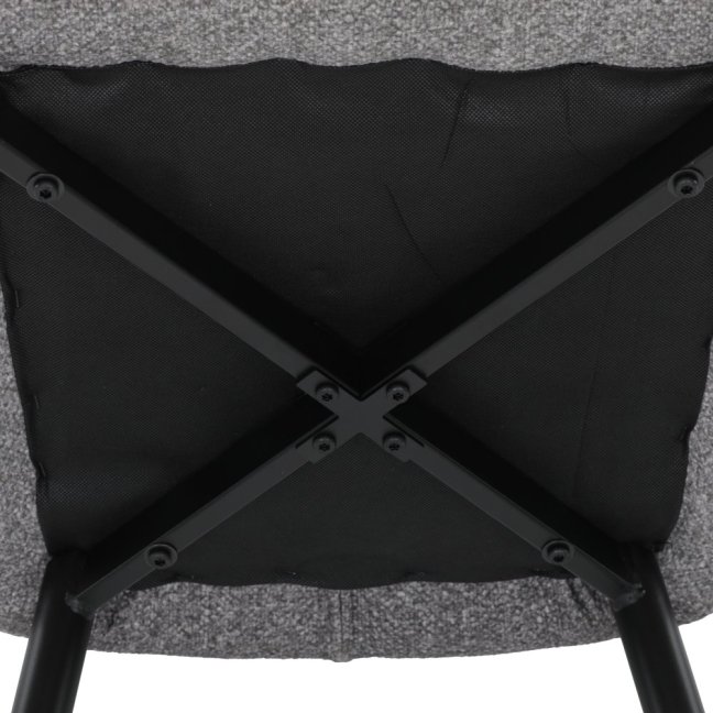 Jídelní křeslo LYON — kov, látka, více barev - Barevné varianty jídelního křesla LYON: Tmavě šedá