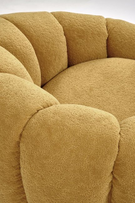 Designové křeslo GASPAR II — látka, žlutá