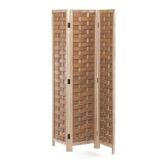 3dílný paravan MAKOTO — dřevo, přírodní