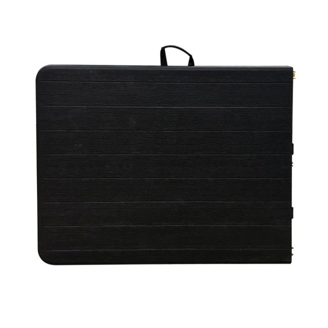 Zahradní skládací stůl AKITA — 180x74 cm, kov, plast, černá