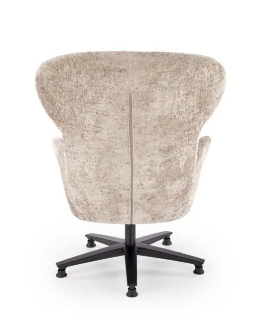 Otočné relaxační křeslo ušák FRANCO — kov, látka, béžová