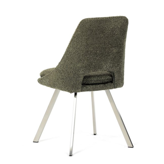 Jídelní židle TALISE — kov, látka, stříbrná / více barev