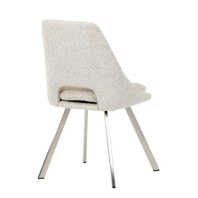 Jídelní židle TALISE — kov, látka, stříbrná / více barev