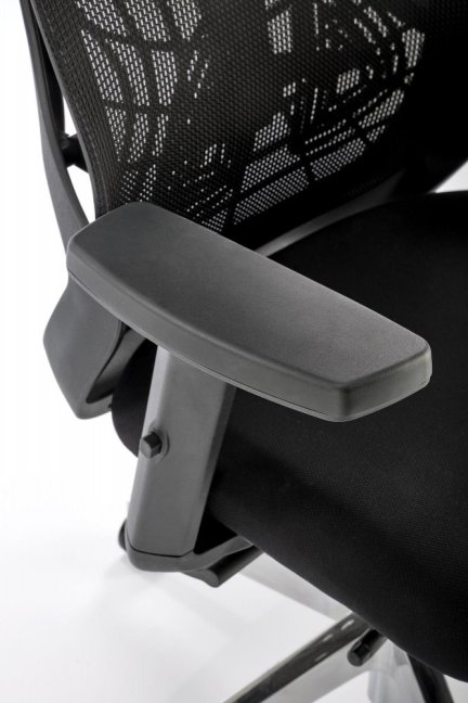 Kancelářská ergonomická židle GERONIMO — síť / látka, černá