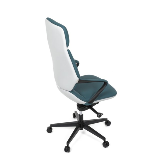 Kancelářské křeslo ZOTTO — ekokůže, tyrkysová