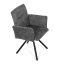 Jídelní otočné křeslo MANKA — kov, látka, více barev - Barevné varianty jídelního křesla MANKA: Šedá