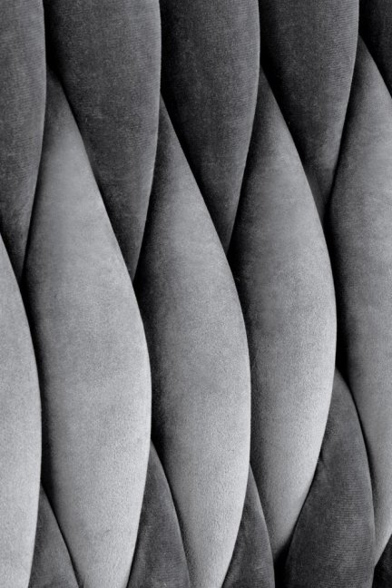 Jídelní židle ELIOT — kov, samet, zlatá / šedá