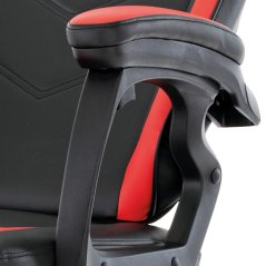 Herní křeslo GEAR — ekokůže, černá / červená