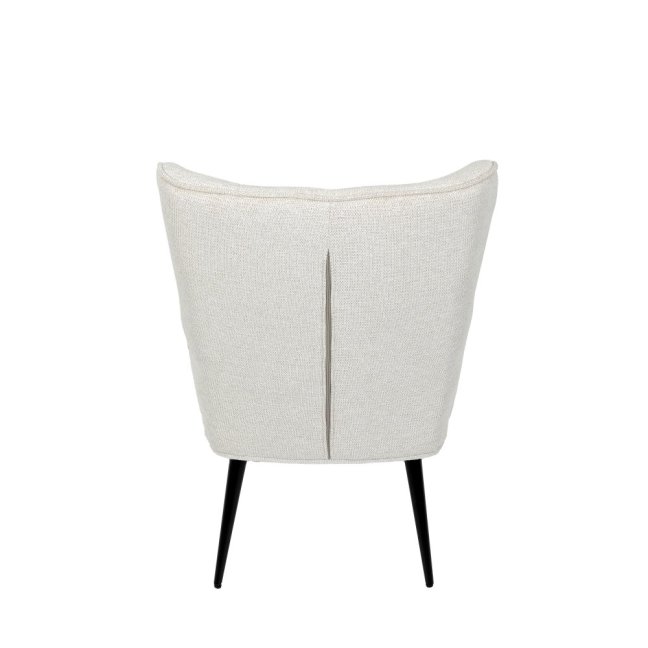 Relaxační křeslo ušák LOYD — látka, černá / béžová