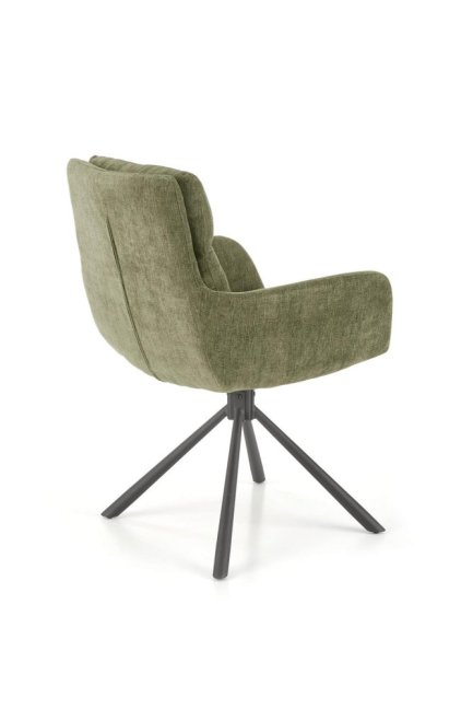 Jídelní otočné křeslo KORNY — kov, látka, více barev - Barevné varianty jídelní křesla KORNY: Olivová