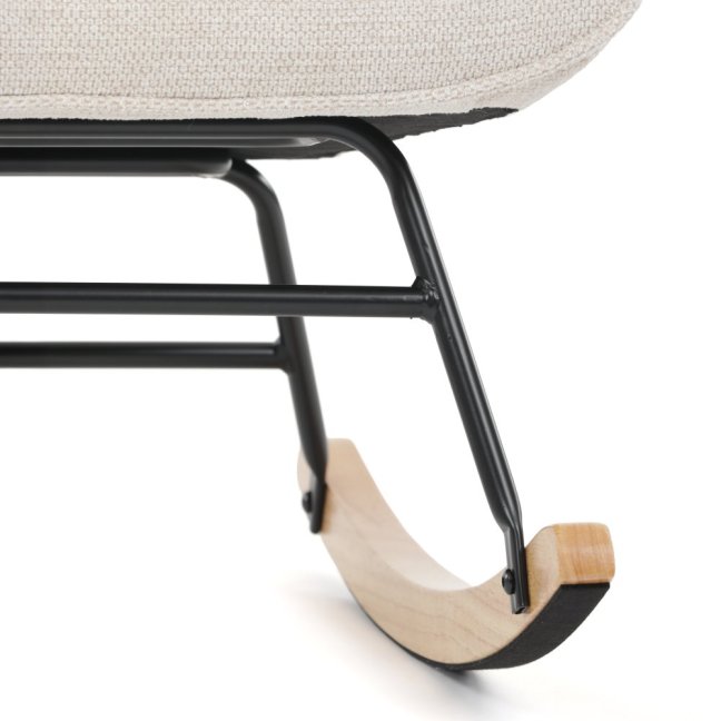 Houpací křeslo FABIAN — látka, krémová