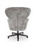 Otočné relaxační křeslo ušák FRANCO — kov, látka, šedá