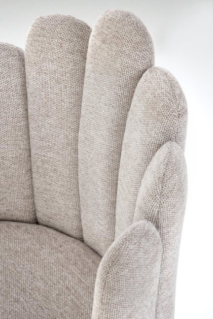 Jídelní židle FINA — kov, látka, béžová