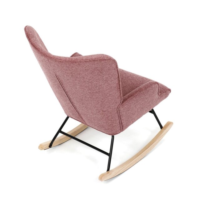 Houpací křeslo FABIAN — látka, růžová