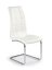 Jídelní židle KEVIN — kov, ekokůže, bílá