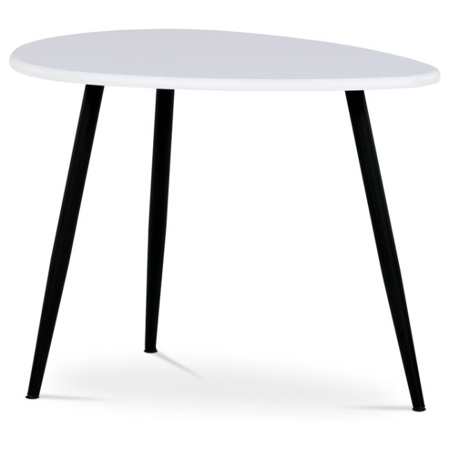 Konferenční stůl MONET — kov, MDF, černá / bílá