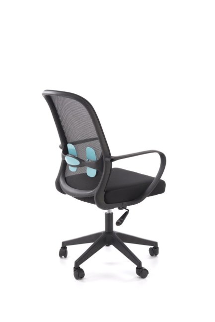 Kancelářská otočná židle ORCANO — síť / látka, černá