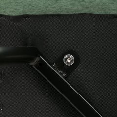 Jídelní židle DAEMON — kov, látka, černá / zelená