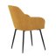 Jídelní křeslo JACOB — kov, látka, žlutá