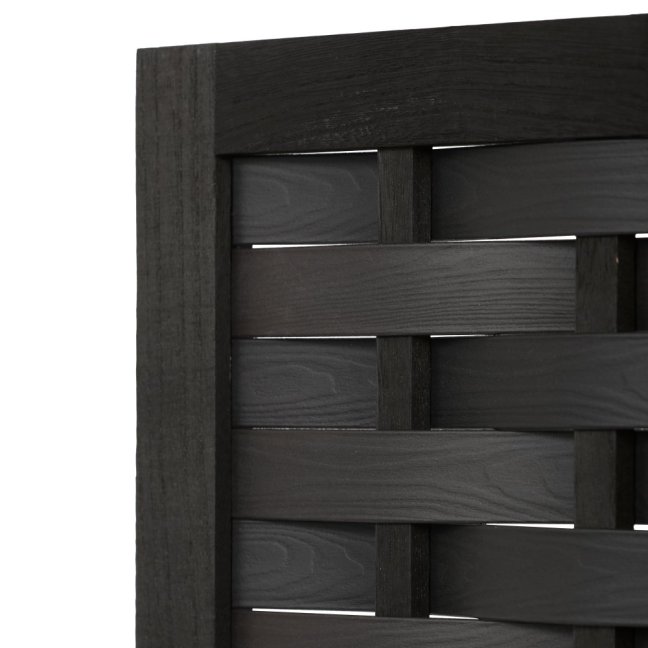 3dílný paravan TAKA — dřevo, černá