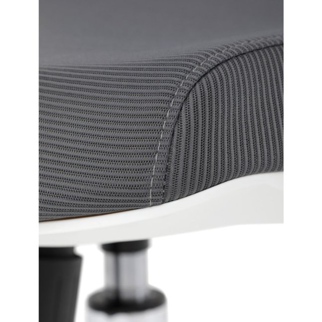 Kancelářská otočná židle TONKA — síť, bílá / šedá