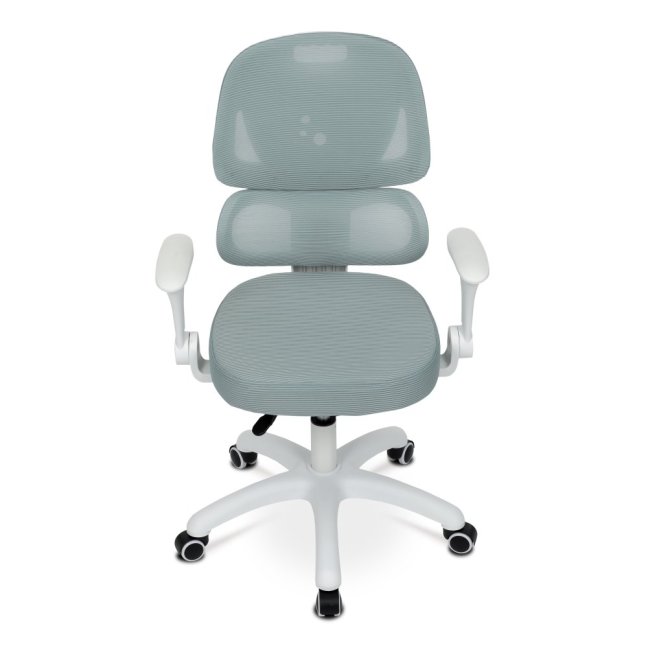 Dětská pracovní židle NANDU — síť / látka, mentolová