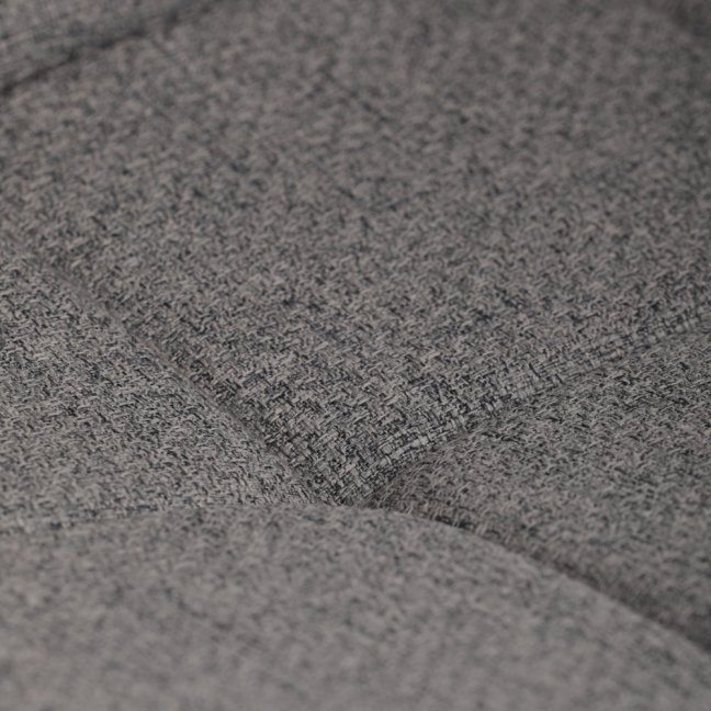 Jídelní židle KLAUDIUS — kov, látka, černá / šedá, nosnost 150 kg