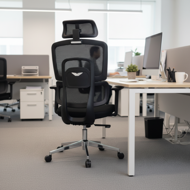Kancelářská ergonomická židle Neoseat GARY — síť / látka, černá, nosnost 150 kg