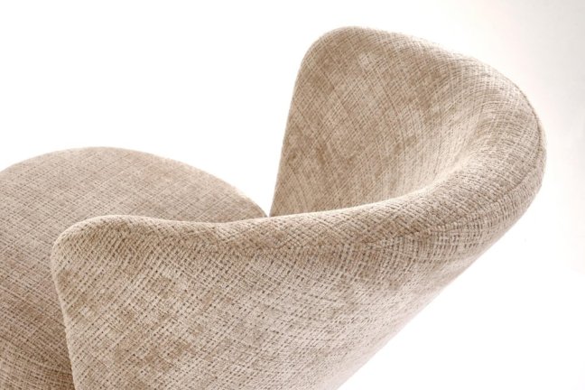 Designové křeslo CEZAR — masiv, látka, béžová