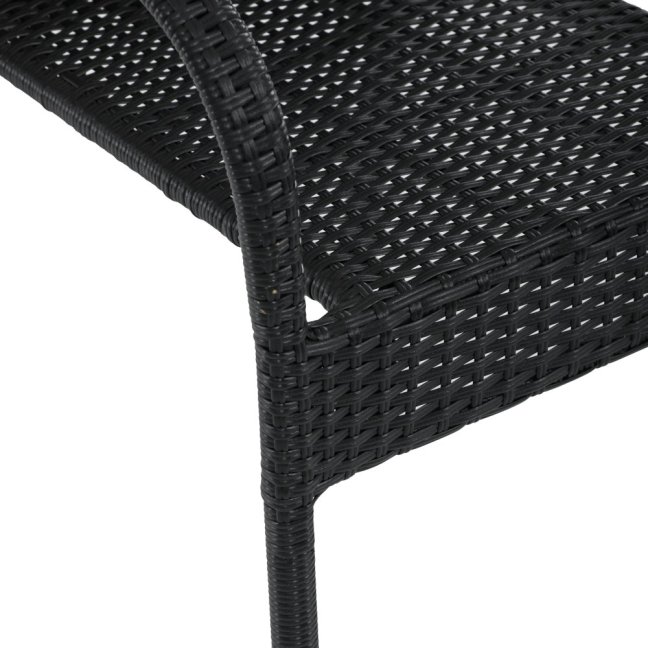 Zahradní křeslo SELEN — kov, umělý ratan, černá