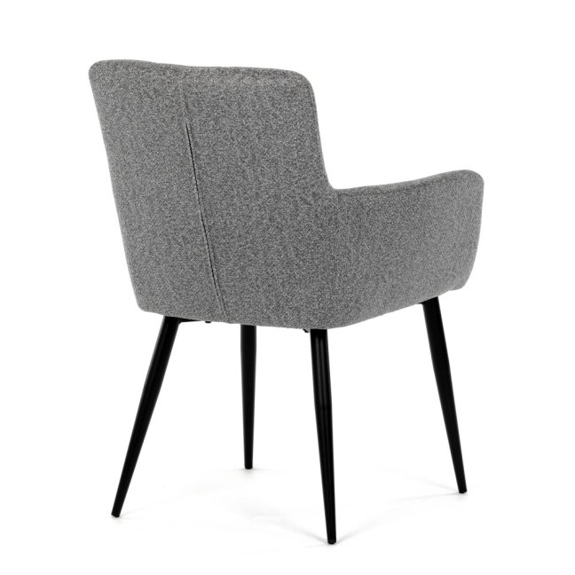 Jídelní křeslo LYON — kov, látka, více barev - Barevné varianty jídelního křesla LYON: Tmavě šedá